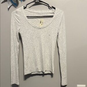 Aeropostale Light Gray Long Sleeve Tee